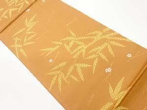 笹に梅・松葉模様織出し袋帯